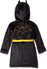 img 1 attached to 🦇 Superhero Style: DC Comics Toddler Boy Batman Hooded Robe for Playtime Adventures!