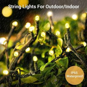 img 1 attached to Enhance Your Outdoor Ambiance with 72 Ft 200 LED Solar String Lights: USB Rechargeable, 8 Modes, Warm White Fairy Twinkle String Lights for Home, Garden, Patio, Yard, Wedding, Party