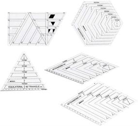 img 4 attached to Quilting Templates Patchwork Trapezoid TOCYHF