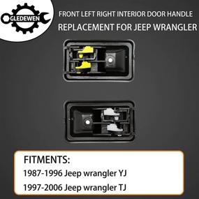 img 2 attached to 🚪 Набор высококачественных внутренних дверных ручек для Jeep Wrangler YJ/TJ, замена для водителя и пассажира, заменить# 79540, 79541.