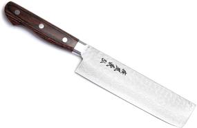 img 4 attached to 🔪 Yoshihiro VG-10 16-Layer Hammered Damascus Stainless Steel Nakiri Vegetable Knife - 6.5-inch (165mm)