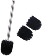 toilet brush head replacement | angle simple - bowl cleaning brush wand with 3 brush heads logo