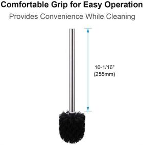 img 1 attached to Toilet Brush Head Replacement | Angle Simple - Bowl Cleaning Brush Wand with 3 Brush Heads