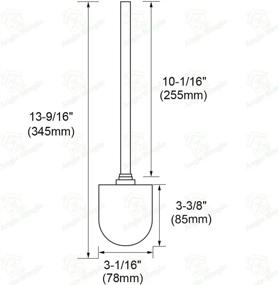 img 3 attached to Toilet Brush Head Replacement | Angle Simple - Bowl Cleaning Brush Wand with 3 Brush Heads