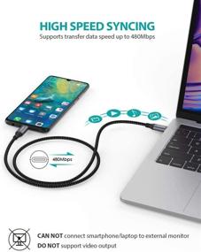 img 2 attached to 🔌 10ft 100W USB C to USB C Cable: NIMASO Braided Type C Fast Charging Cable for MacBook Pro, iPad Mini 6, iPad Air 4, iPad Pro 2020/2019, Galaxy S21/S20 Ultra Note 20/10