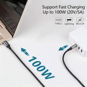 img 3 attached to 🔌 10ft 100W USB C to USB C Cable: NIMASO Braided Type C Fast Charging Cable for MacBook Pro, iPad Mini 6, iPad Air 4, iPad Pro 2020/2019, Galaxy S21/S20 Ultra Note 20/10