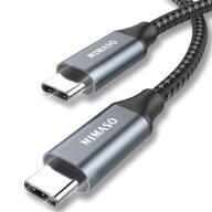 🔌 10ft 100w usb c to usb c cable: nimaso braided type c fast charging cable for macbook pro, ipad mini 6, ipad air 4, ipad pro 2020/2019, galaxy s21/s20 ultra note 20/10 logo