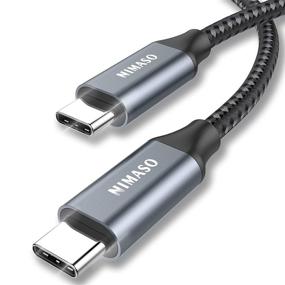 img 4 attached to 🔌 10ft 100W USB C to USB C Cable: NIMASO Braided Type C Fast Charging Cable for MacBook Pro, iPad Mini 6, iPad Air 4, iPad Pro 2020/2019, Galaxy S21/S20 Ultra Note 20/10