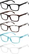 👓 5 pack blue light blocking reading glasses for women men: anti-glare filter, lightweight eyeglasses logo