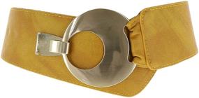 img 2 attached to FASHIONGEN VANESSA Leatherette Large Golden Women's Accessories for Belts