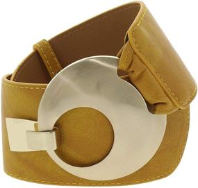img 3 attached to FASHIONGEN VANESSA Leatherette Large Golden Women's Accessories for Belts