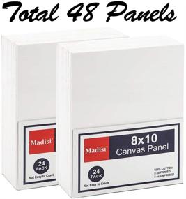 img 3 attached to Madisi Art Canvas Panels Value Pack, 48-Pack, 8X10, Ideal for Classroom Projects