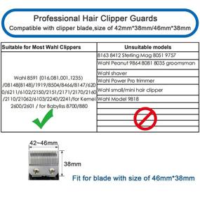 img 1 attached to 💇 Professional Hair Clipper Guards/Combs with 10 Color-Coded Sizes - 1/16” to 1” | Compatible with Most Wahl Clippers