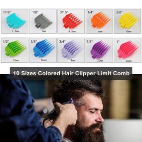 img 3 attached to 💇 Professional Hair Clipper Guards/Combs with 10 Color-Coded Sizes - 1/16” to 1” | Compatible with Most Wahl Clippers