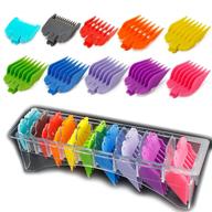 💇 professional hair clipper guards/combs with 10 color-coded sizes - 1/16” to 1” | compatible with most wahl clippers logo