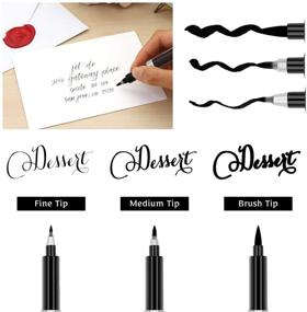 img 2 attached to 🖌️ Rilanmit Calligraphy Pens Set - Brush Drawing Markers Kits for Beginners - Chinese Japanese Pens with Black Ink - Perfect for Journaling, Writing, Art Drawing - Pack of 6 Assorted Sizes