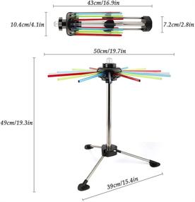 img 2 attached to 🍝 GOZIHA Collapsible Pasta Drying Rack - Homemade Fresh Pasta Maker - Spaghetti Dryer Stand with 16 Bar Handles (Holds up to 4.5 lbs) - Convenient Noodle Dry Holder - Adjustable & Easy to Store (Mix)