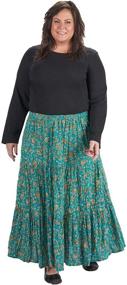 img 2 attached to 🌸 Boho Chic: CATALOG CLASSICS Women's Patchwork Skirt for Effortlessly Stylish Ensembles