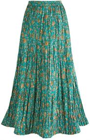 img 3 attached to 🌸 Boho Chic: CATALOG CLASSICS Women's Patchwork Skirt for Effortlessly Stylish Ensembles