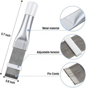 img 3 attached to 🔧 Blue Air Conditioner Fin Cleaner Tool Set - 4 Pieces: Fin Comb, Brush, Condenser Straightener & Radiator Repair Clean Tool for Evaporators