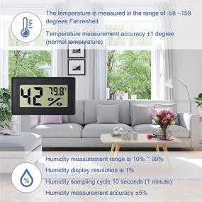 img 1 attached to 🌡️ Mini Hygrometer Thermometer: Digital LCD Display for Indoor Humidity Monitoring - Ideal for Greenhouse, Garden, Cellar, Fridge (16)