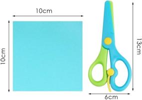 img 2 attached to 🔧 SUMAJU 3 Pcs Plastic Safety Scissors: Ideal Toddlers Training Scissors with 100 Pcs Kids Paper-Cut for DIY Arts and Crafts Projects