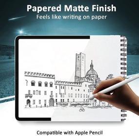 img 2 attached to 📱 Ambison Paper-Matte Glass Screen Protector for Drawing| Fits iPad Air 4th Gen 10.9" & iPad Pro 11 | Install Frame & Apple Pencil Tip | Anti-Fingerprint & Anti-Glare