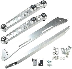 img 4 attached to BLACKHORSE-RACING Rear Lower Control Arm Subframe Rear Lower Tie Bar Subframe Brace Arm Lower Control Arms Suspensio Kit Compatible With 1992-1995 Honda Civic Acura Integra EG