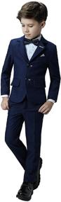 img 4 attached to 👔 Blue Yanlu Plaid Formal Dresswear - Boys' Clothing
