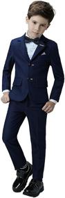 img 1 attached to 👔 Blue Yanlu Plaid Formal Dresswear - Boys' Clothing