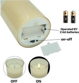 img 1 attached to RSXCEOM Flickering Flameless Candles Operated Lighting & Ceiling Fans