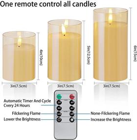 img 2 attached to RSXCEOM Flickering Flameless Candles Operated Lighting & Ceiling Fans