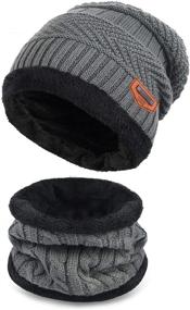 img 4 attached to 🧣 Supstar Winter Circle Knitted Slouchy Boys' Accessories: Warmth and Style Combined