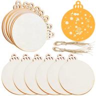 🎄 jolik 100pcs christmas wooden ornaments: unleash your creativity with 3.5" blank wood discs for diy crafts, centerpieces, and holiday decorations logo