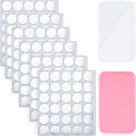 900 disposable eyelash glue holder pallets + 2 reusable eyelash pad stands for makeup tool supply including extension glue sticker pads logo