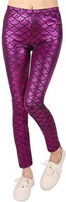 img 3 attached to 🧜 Loxdonz Kids Baby Girls Mermaid Fish Scale Stretch Long Leggings Tight Pants: Sparkle and Swim in Style