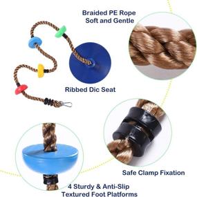 img 2 attached to 🌳 Tree Rope Swing – Kids' Outdoor Climbing Rope Tree Swing with 5Ft Straps and Tree Protector