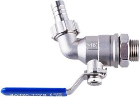 img 3 attached to TIZZE 1/2 Inch Weldless Bulkhead Stainless Steel Ball Valve: Perfect for Home Brew Kettles and Mash Tuns