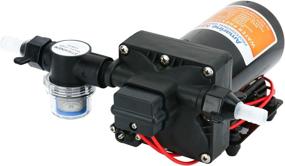img 2 attached to Amarine Made 12V Diaphragm Pump for Caravan/RV/Boat/Marine - Self Priming, 5 GPM, 55 PSI, Automatic Fresh Water Pressure Pump