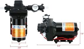 img 3 attached to Amarine Made 12V Diaphragm Pump for Caravan/RV/Boat/Marine - Self Priming, 5 GPM, 55 PSI, Automatic Fresh Water Pressure Pump