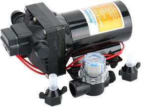 img 4 attached to Amarine Made 12V Diaphragm Pump for Caravan/RV/Boat/Marine - Self Priming, 5 GPM, 55 PSI, Automatic Fresh Water Pressure Pump