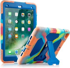 img 4 attached to 🧒 Shockproof Kids Case for iPad 9.7 inch 2018/2017, iPad 6th/5th Generation, iPad Air 2 - Protective 3 Layer Case