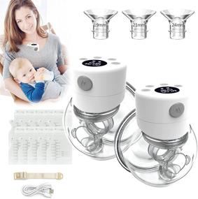 img 4 attached to 🤱 LORYHALL Double Electric Wearable Breast Pump - Hands-Free, In-Bra Design, Spill-Proof & Ultra-Quiet - 2 Modes, 9 Levels - LCD Display - 19/21/24/27mm