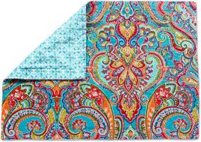 img 1 attached to NEWLAKE Quilted Cotton Bed Pillowcases: Dazzling European Floral Design | Set of 2 | Size 20x27 Inch