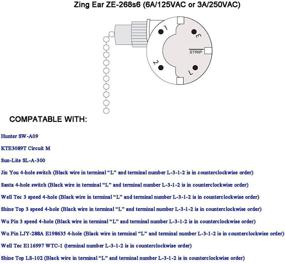 img 1 attached to Upgrade Your Ceiling Fan with the Zing Ear Pull Chain Switch ZE-268S6: Easy 3 Speed 4 Wire Control Replacement Switch for Enhanced Performance (Bronze)