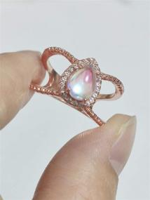 img 3 attached to Crossover Exquisite Teardrop Moonstone Wedding