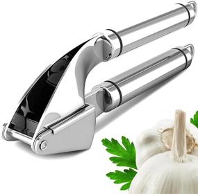 img 3 attached to 🧄 Chef's Star Garlic Press: Premium Stainless Steel Crushing Tool for Ginger, Nuts, with Flip Basket - Dishwasher Safe & Rust Proof Mincer