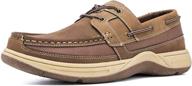 👞 men's slip-on loafers: brown oak casual memory comfort shoes logo