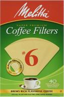 ☕ melitta cone coffee filters number 6 40 count (pack of 2): optimal brewing solution for coffee lovers logo