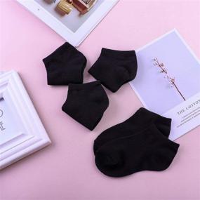 img 1 attached to 🧦 Ruisita 16 Pairs Kids' Half Cushion Low Cut Ankle Socks - Classic Style